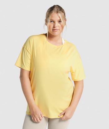 Dámské T Shirts Gymshark Whitney Oversized Žluté | CZ 3279WNB